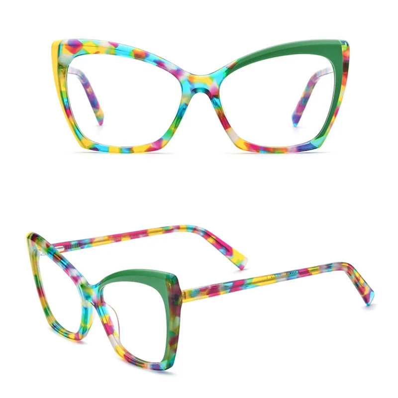 Belight Optical Women Colorful Cat Eye Shape Acetate Vintage Retro Design Spectacle Frame Eyeglasses Precription Lens 19336
Belight Optical Women Colorful Cat Eye Shape Acetate Vintage Retro Design Spectacle Frame Eyeglasses Precription Lens 19336