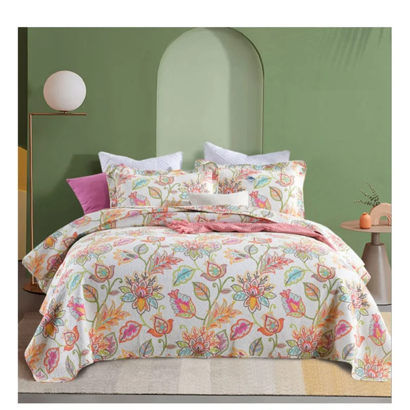 Flower Bedspread for Bed Blanket Quilts Cotton Washed Quilt/ Pillowcase Soft Warm Bedding Set American Coverlet Colcha Double
Flower Bedspread for Bed Blanket Quilts Cotton Washed Quilt/ Pillowcase Soft Warm Bedding Set American Coverlet Colcha Double