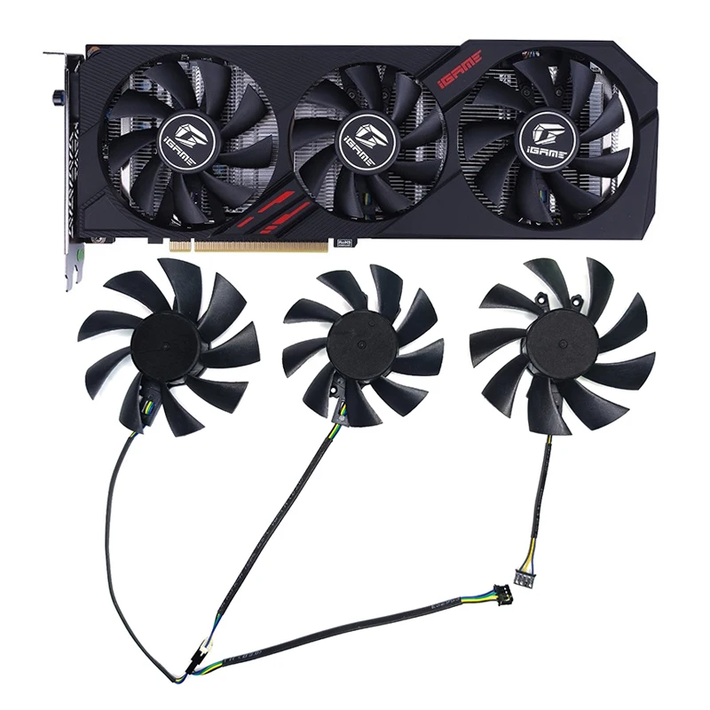 New 3pcs/set 75mm 85mm 4-pin RTX 2060 GPU Cooling Fans for Cool GeForce RTX 2060 ES iGame GTX1660 Ti 1660 Graphics Cards
New 3pcs/set 75mm 85mm 4-pin RTX 2060 GPU Cooling Fans for Cool GeForce RTX 2060 ES iGame GTX1660 Ti 1660 Graphics Cards