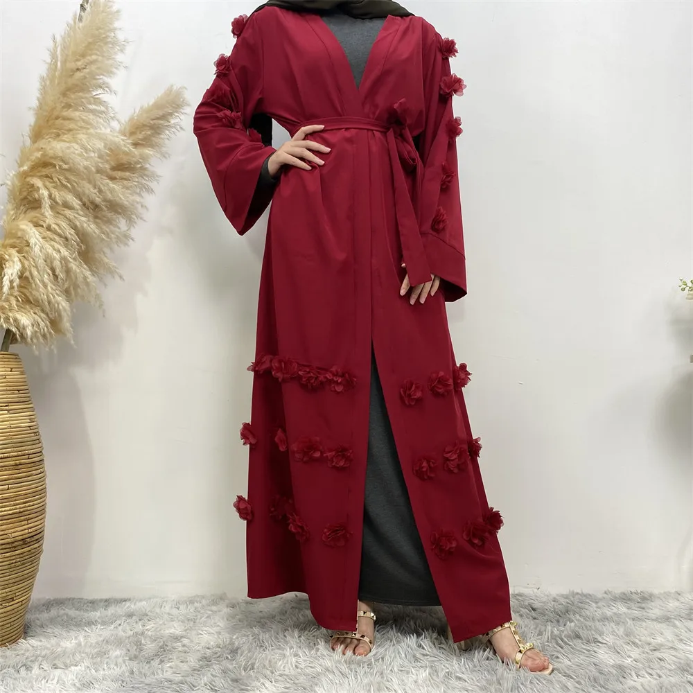 

Dubai Turkey Abayas for Women Muslim Hijab Dress Eid Ramadan Islamic Jalabiya Open Abaya Turkey Kaftan Robe Gown Modest Caftan