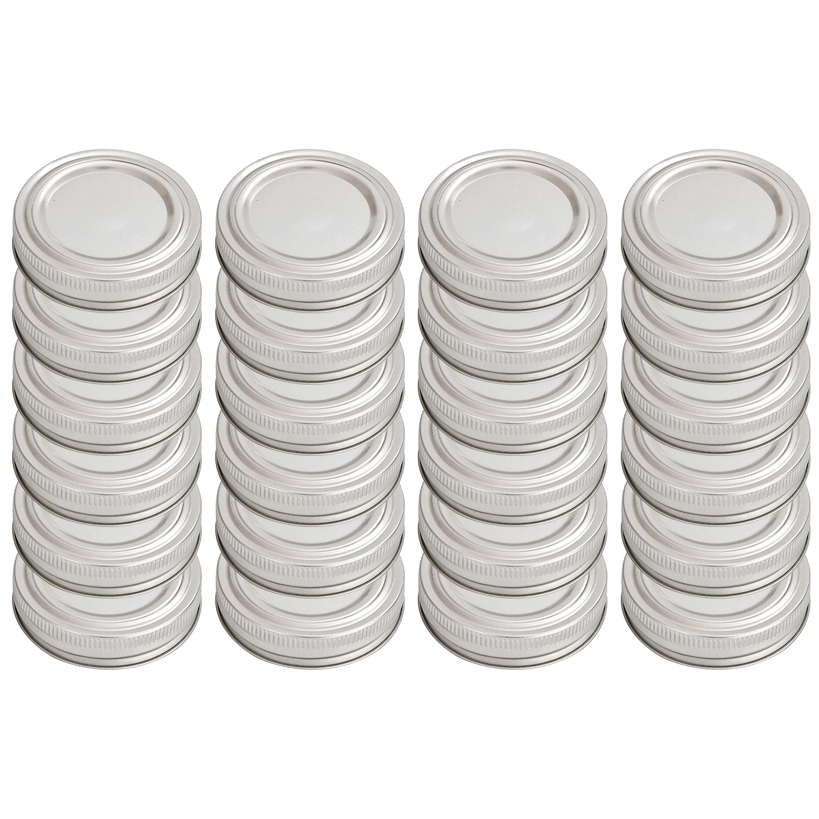 

48pcs Silver Restaurant Home Kitchen Canning Lid Storage Mason Jar 86mm 70mm Split Type Secure Regular Wide Mouth Leakproof Caps