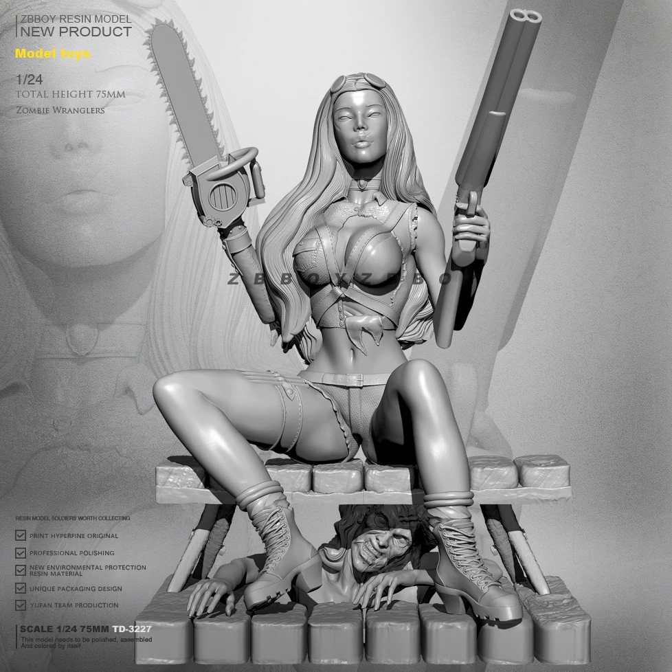 1/24 Resin model kits figure beauty colorless and self-assembled TD-3227 
1/24 Resin model kits figure beauty colorless and self-assembled TD-3227