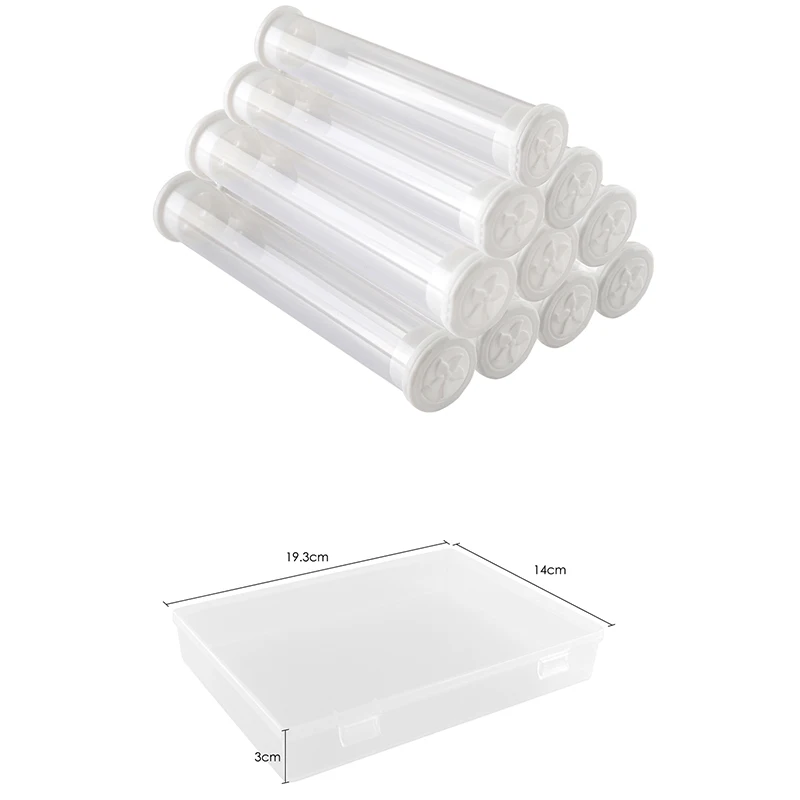 Clear Embellishment Storage Tubes and Clear Craft Storage Case for Storing DIY Craft Small Parts Such As: Jewelry, Pins, Coins
Clear Embellishment Storage Tubes and Clear Craft Storage Case for Storing DIY Craft Small Parts Such As: Jewelry, Pins, Coins