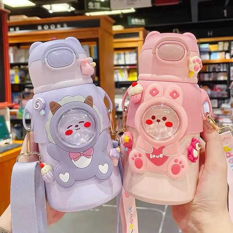 550ml Cute Thermos Cup Children's Kawaii Water Bottle Kettle Portable Outdoor Stainless Steel Straw Cup School Kids Cartoon Girl
550ml Cute Thermos Cup Children's Kawaii Water Bottle Kettle Portable Outdoor Stainless Steel Straw Cup School Kids Cartoon Girl