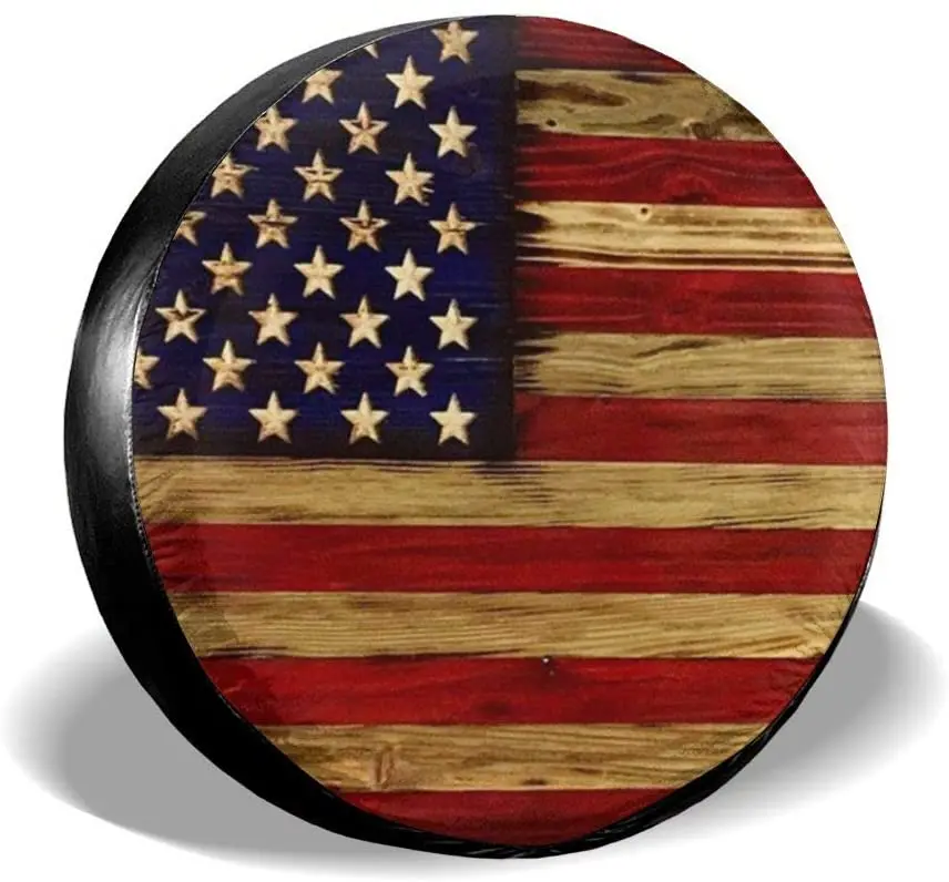Tire Cover American Flag Reclaimed Wood Potable Polyester Universal Spare Wheel Tire Cover Wheel Covers for Trailer RV SUV Truck
Tire Cover American Flag Reclaimed Wood Potable Polyester Universal Spare Wheel Tire Cover Wheel Covers for Trailer RV SUV Truck