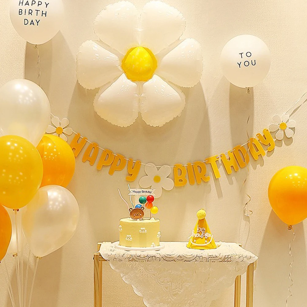 Ins Daisy Birthday Pull Flower Happy Birthday Banner Party Decoration Conjoined Bunting Birthday Flag Baby Shower Garland
Ins Daisy Birthday Pull Flower Happy Birthday Banner Party Decoration Conjoined Bunting Birthday Flag Baby Shower Garland