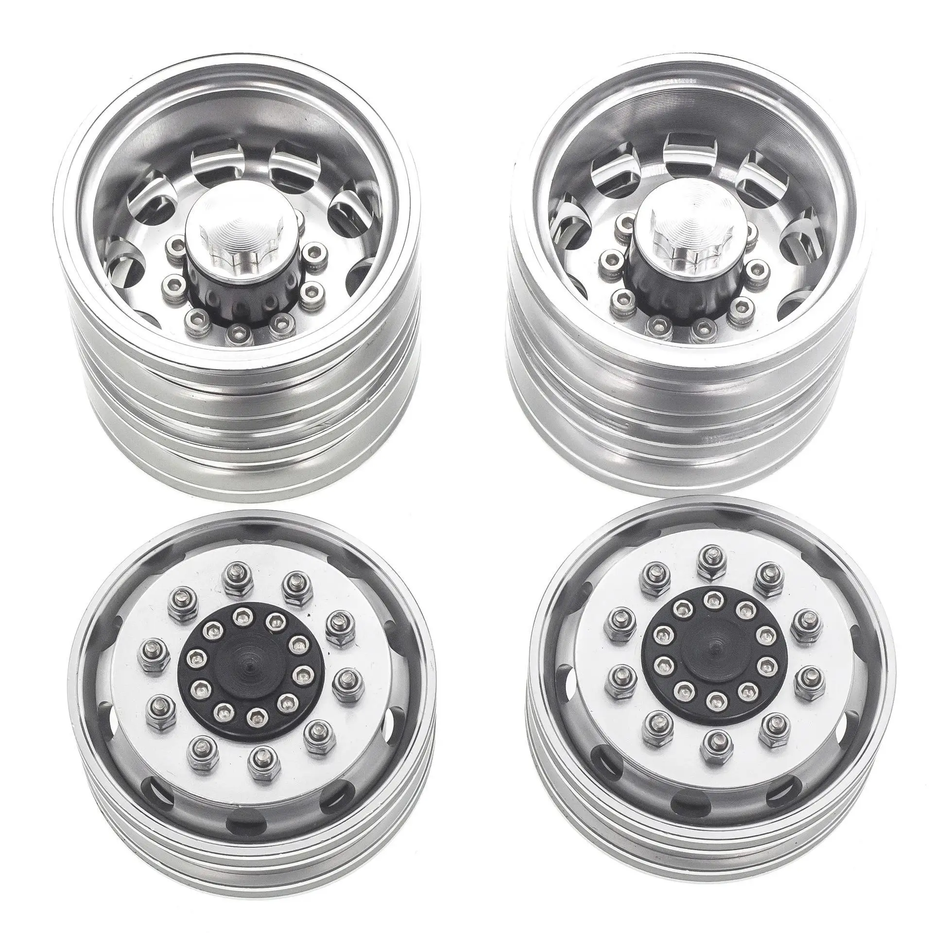 Metal Front Rear CNC Wheels Hub Rim for 1/14 Tamiya RC Truck Trailer Tipper Scania Actros MAN Volvo Lesu DIY
Metal Front Rear CNC Wheels Hub Rim for 1/14 Tamiya RC Truck Trailer Tipper Scania Actros MAN Volvo Lesu DIY