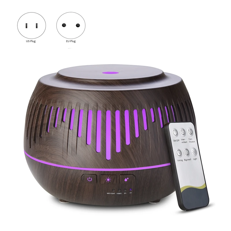 500ML Wood Grain Aromatherapy Essential Oil Diffuser Aroma Air Humidifier With Remote Control LED Light
500ML Wood Grain Aromatherapy Essential Oil Diffuser Aroma Air Humidifier With Remote Control LED Light