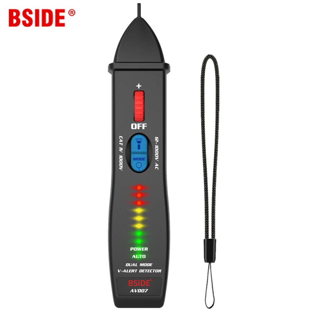 BSIDE AVD07 Non-contact Voltage Detector Indicator Smart Electric Pen Tester Live/Neutral Wire Distinction Continuity Check NCV
BSIDE AVD07 Non-contact Voltage Detector Indicator Smart Electric Pen Tester Live/Neutral Wire Distinction Continuity Check NCV