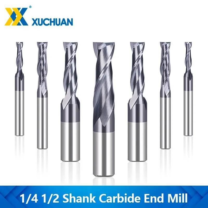 Milling Cutter 1/4 1/2 Shank Carbide End Mill CNC Router Bit for Woodworking Milling Bit
Milling Cutter 1/4 1/2 Shank Carbide End Mill CNC Router Bit for Woodworking Milling Bit