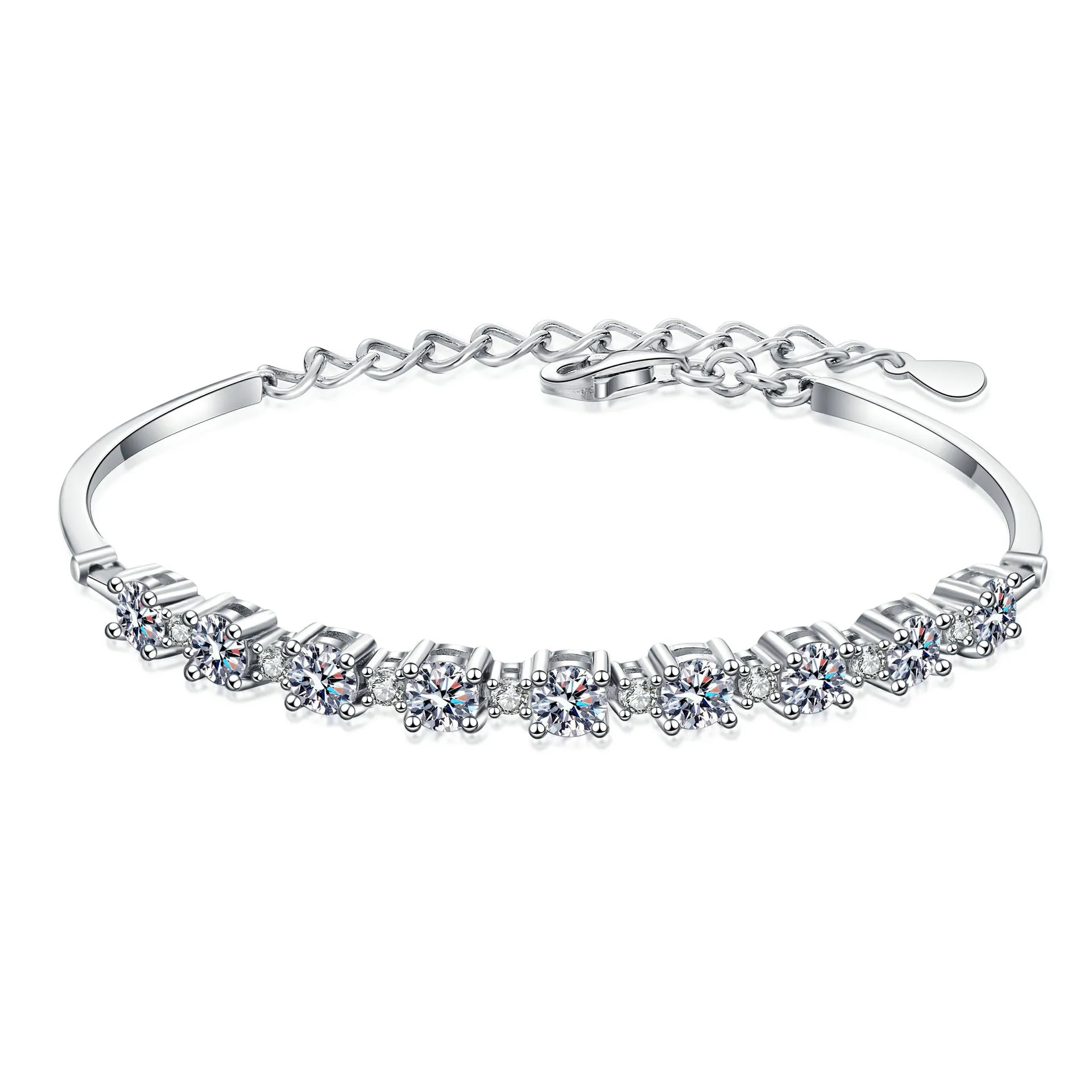HTOTOH S925 Silver 2.7 Carat Moissanite Diamond Single Row Diamond Bracelet Female Support on Behalf of the Delivery
HTOTOH S925 Silver 2.7 Carat Moissanite Diamond Single Row Diamond Bracelet Female Support on Behalf of the Delivery