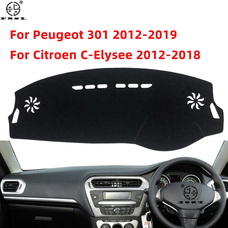 Для Peugeot 301 2012 ~ 2019 Citroen C-Elysee 2018 чехол на приборную панель автомобиля коврик для