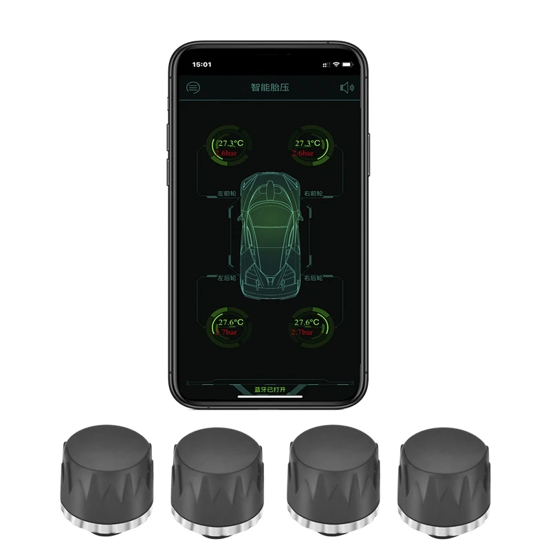 4PCS Bluetooth Wireless Tire Pressure Monitoring System For Motorcycles Android/IOS Tyre Pressure And Temperature TPMS
4PCS Bluetooth Wireless Tire Pressure Monitoring System For Motorcycles Android/IOS Tyre Pressure And Temperature TPMS