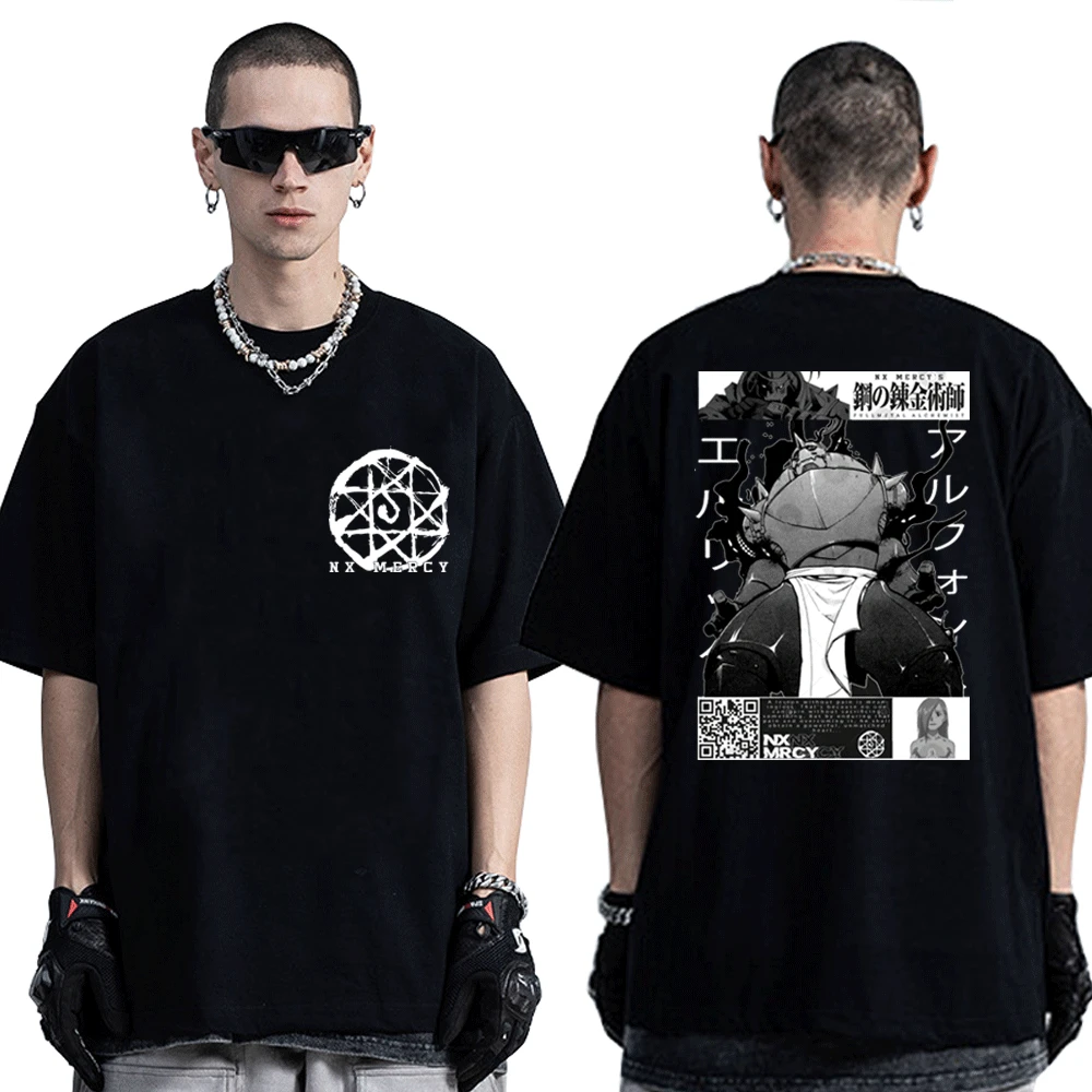 Anime Fullmetal Alchemist Double-sided Print T Shirt Alphonse Elric Manga T-Shirts Japanese Streetwear Teen Short Sleeves Tees
Anime Fullmetal Alchemist Double-sided Print T Shirt Alphonse Elric Manga T-Shirts Japanese Streetwear Teen Short Sleeves Tees