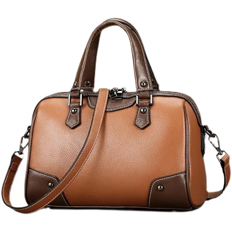 Large Genuine Leather Bags Luxury Handbags Real Cowhide Boston Bag Patchwork Female Handbag Bolsa Feminina
Large Genuine Leather Bags Luxury Handbags Real Cowhide Boston Bag Patchwork Female Handbag Bolsa Feminina