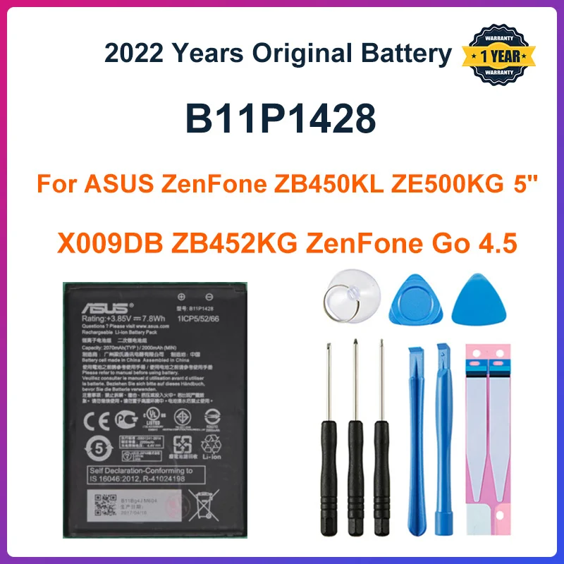 

New Original Asus B11P1428 Battery For ASUS ZenFone ZB450KL ZE500KG 5" X009DB ZB452KG ZenFone Go 4.5 2000mAh