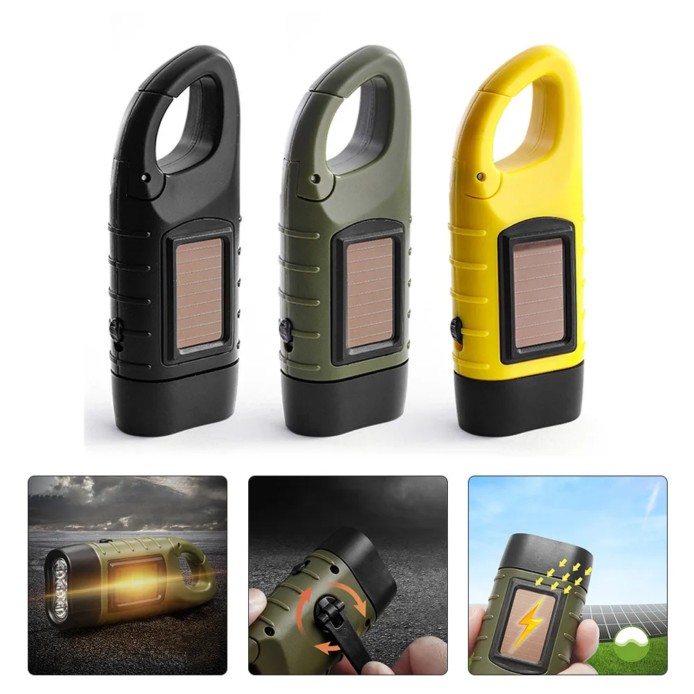 Outdoor Camping Light Hand-cranked Solar Charging Flashlight Strong Light Portable Hand Crank Generator Emergency Light
Outdoor Camping Light Hand-cranked Solar Charging Flashlight Strong Light Portable Hand Crank Generator Emergency Light