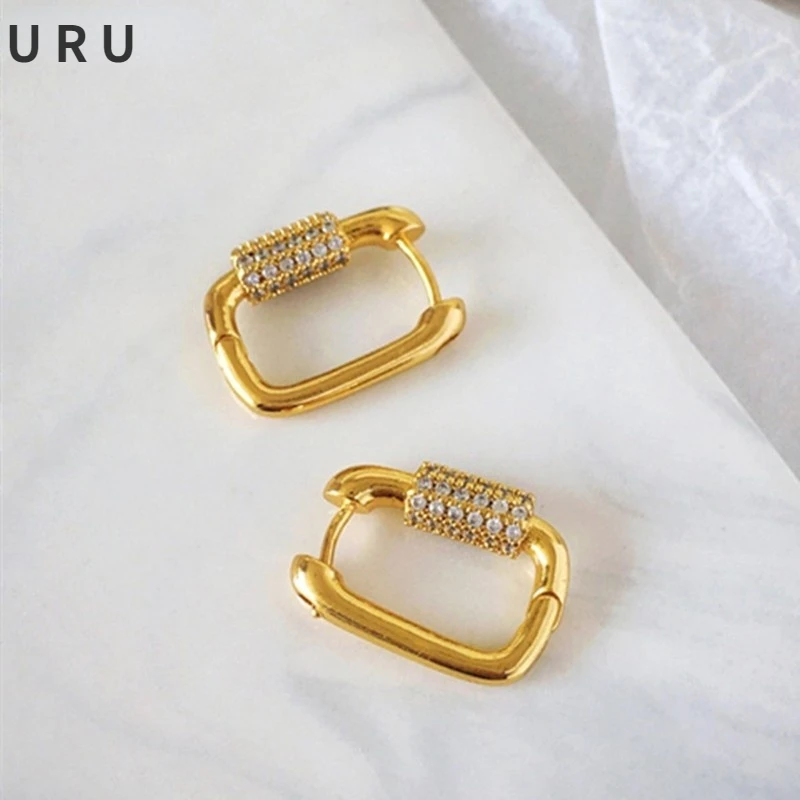 Popular Jewelry U Shape Metal Earrings Hot Sale Delicate Design High Quality Brass AAA Zircon Earrings For Women Party Gifts
Popular Jewelry U Shape Metal Earrings Hot Sale Delicate Design High Quality Brass AAA Zircon Earrings For Women Party Gifts