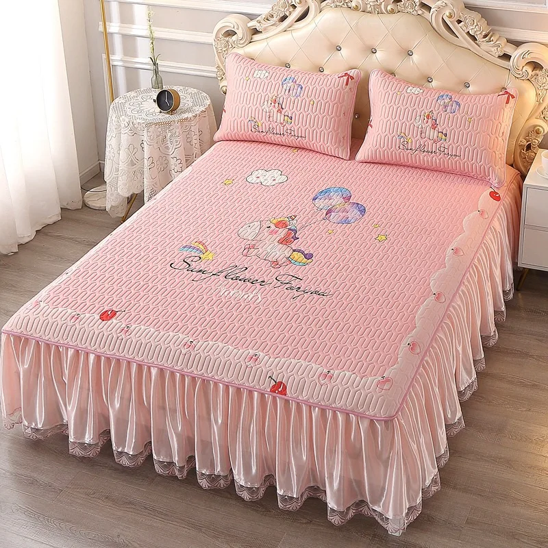 Luxury Bed Skirt European Cool Feeling Latex Mat Lace Fairy Summer Cool Sleeping Mat Mattress Cover Princess Style Bed Skirt Set
Luxury Bed Skirt European Cool Feeling Latex Mat Lace Fairy Summer Cool Sleeping Mat Mattress Cover Princess Style Bed Skirt Set