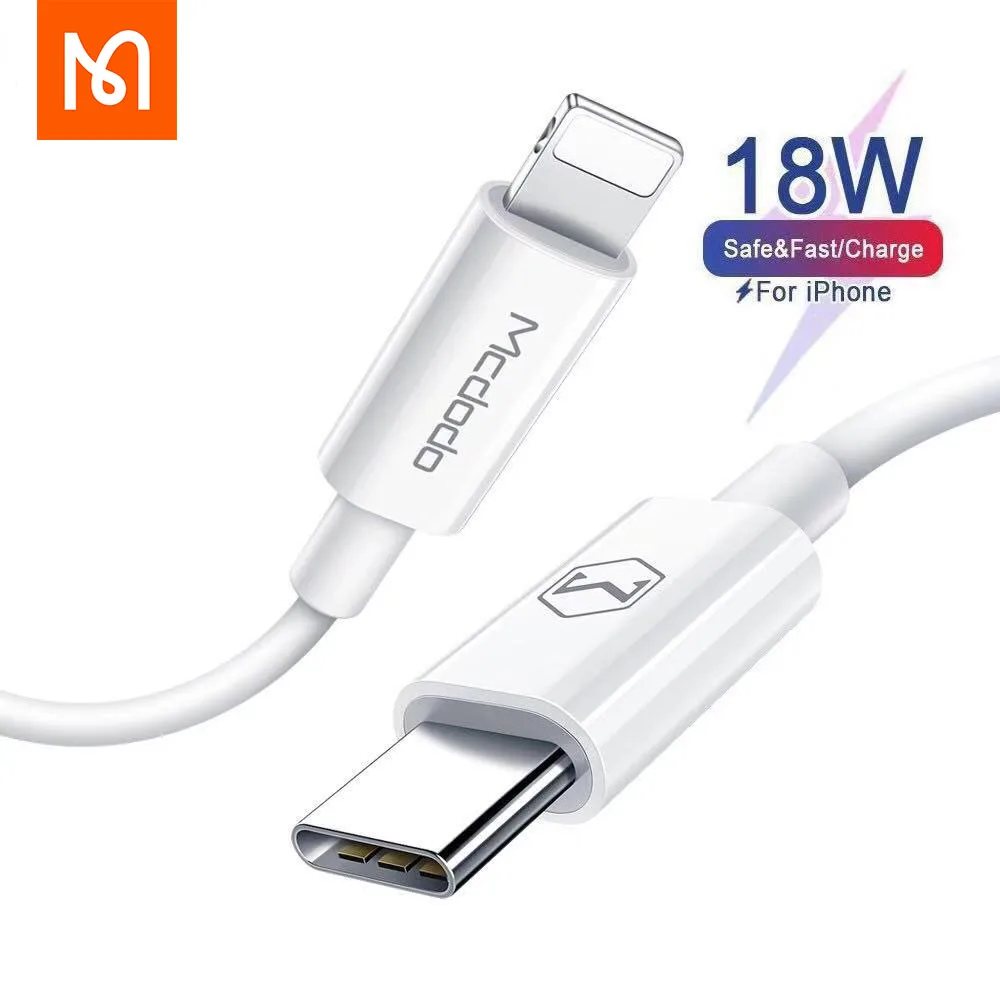 Mcdodo USB Type-C To Lightning 18W PD Data Cable iPhone Fast Charging Cable For IPhone 11pro Max Macbook Fast Charger
Mcdodo USB Type-C To Lightning 18W PD Data Cable iPhone Fast Charging Cable For IPhone 11pro Max Macbook Fast Charger