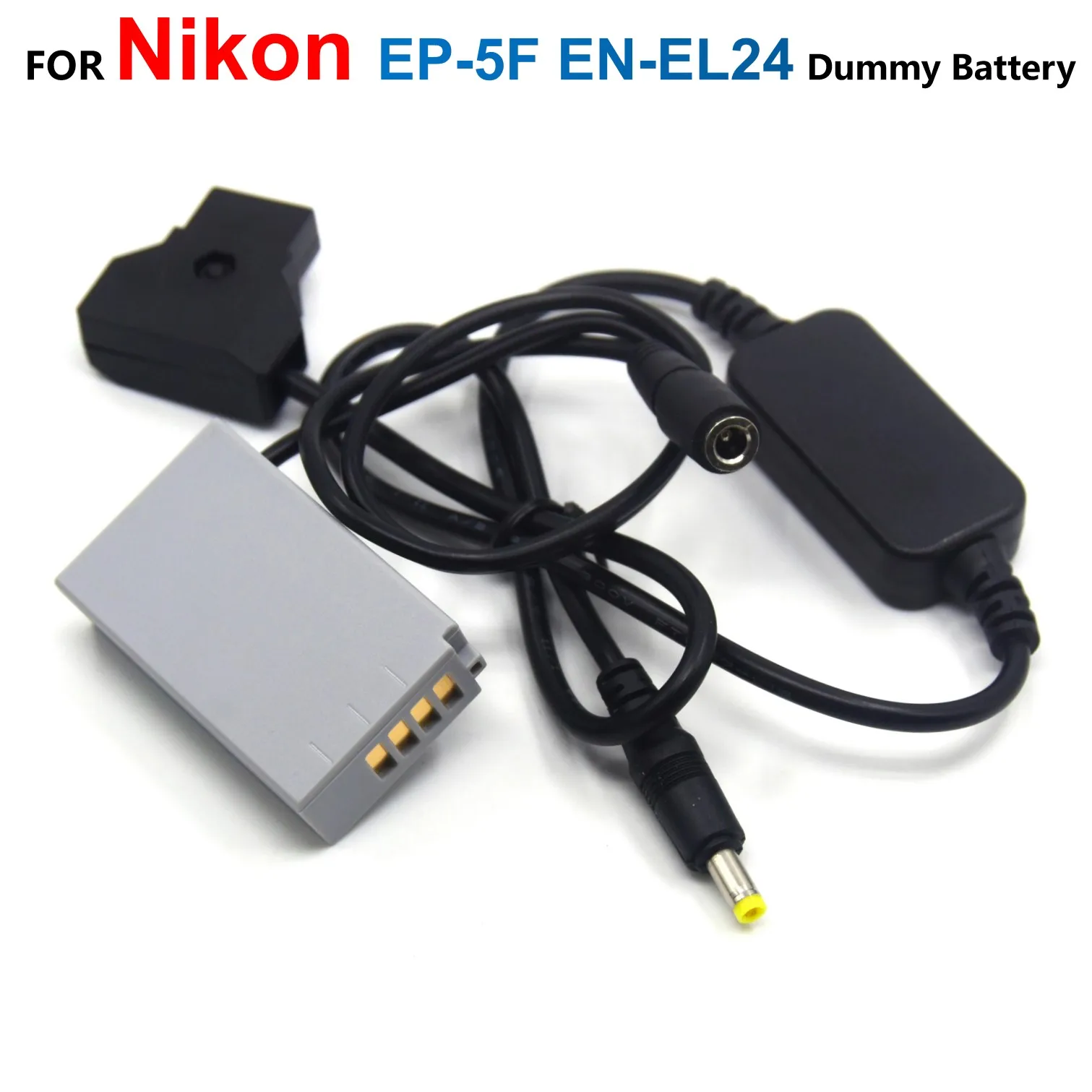 

EP-5F DC Coupler EN-EL24 Dummy Battery + D-TAP Dtap 12-24V To 9V Power Step-Down Cable EH-5A For Nikon 1 J5 1J5 Camera