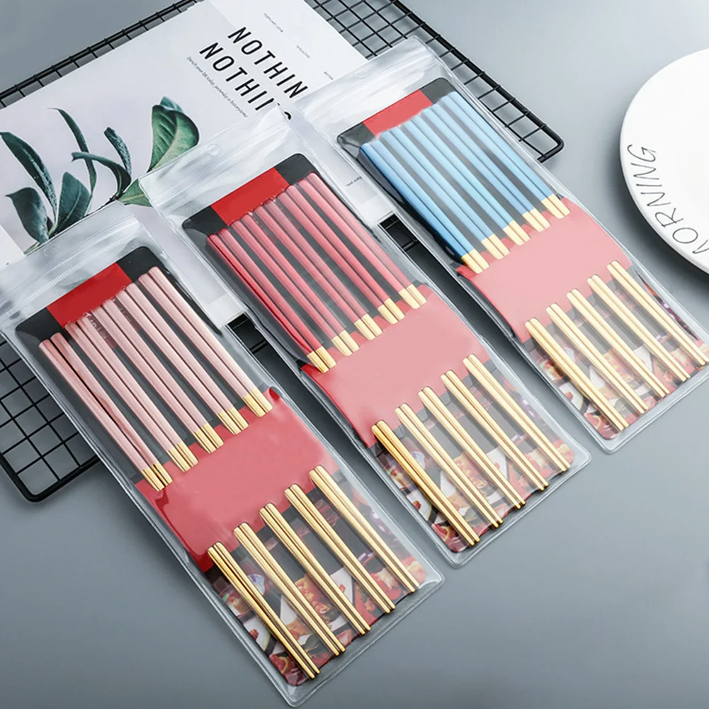 5 Pairs Stainless Steel Chopsticks Set 23cm Training Chopsticks For Children Dishwasher Dining Kitchen Bar Cutlery Tableware
5 Pairs Stainless Steel Chopsticks Set 23cm Training Chopsticks For Children Dishwasher Dining Kitchen Bar Cutlery Tableware