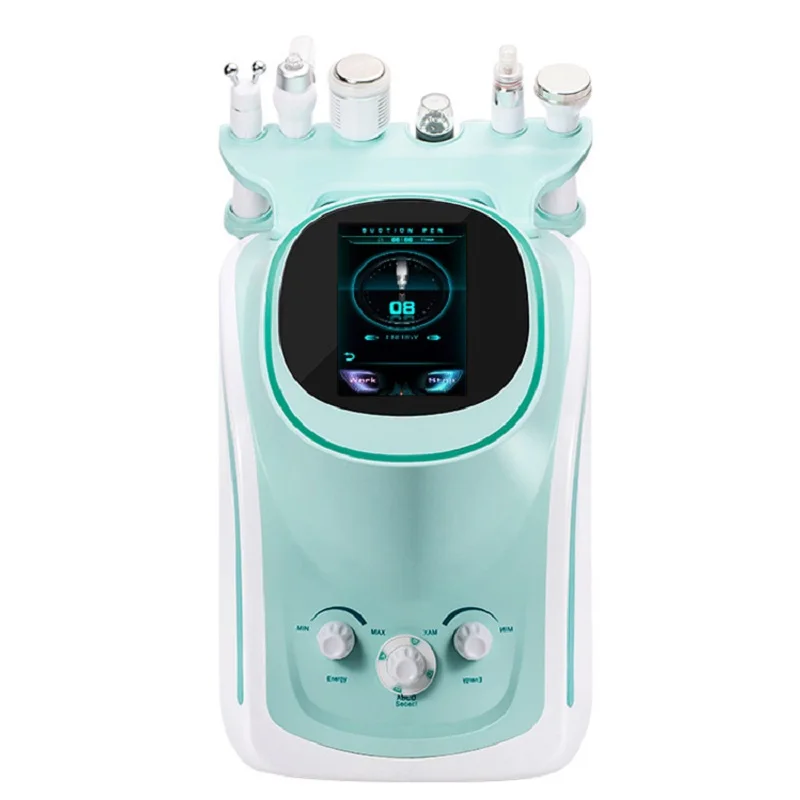 

6 In 1 Hydrogen Oxygen Small Bubble Rf Beauty Instrument Face Lifting Dermabrasion Device Skin Scrubber Facial Spa
