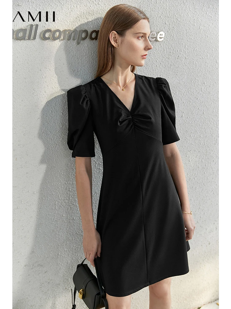 Amii Minimalism Fashion Vintage Dresses for Women 2022 Summer V-neck Puff Sleeves Slim Folds Aline Midi Dress Vestidos 12220030
Amii Minimalism Fashion Vintage Dresses for Women 2022 Summer V-neck Puff Sleeves Slim Folds Aline Midi Dress Vestidos 12220030