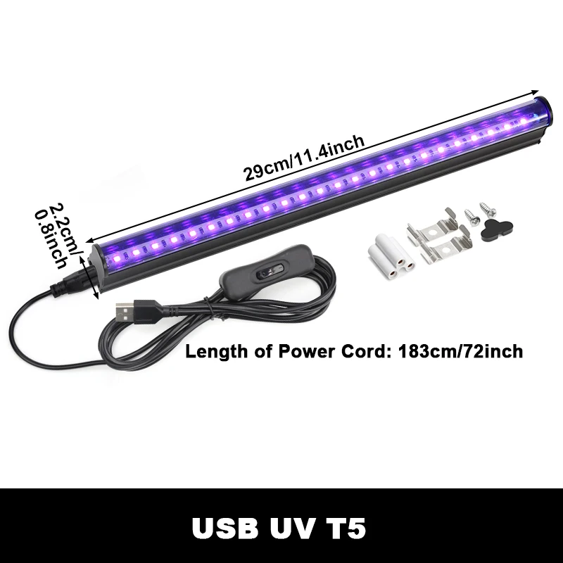 УФ-лампа LED Blacklight Bar USB 395/400 Нм
УФ-лампа LED Blacklight Bar USB 395/400 Нм