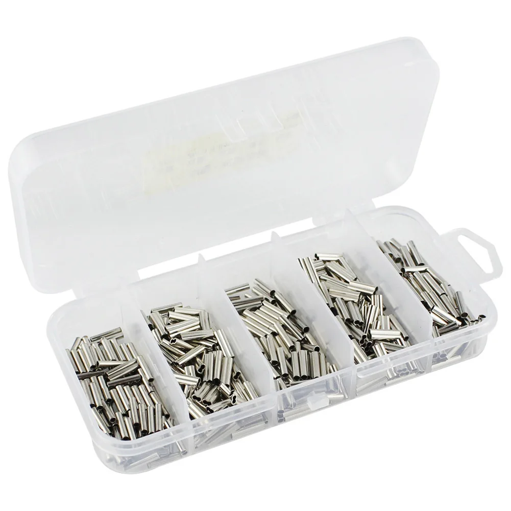 500Pcs Double Single Barrel Fishing Crimp Sleeves Connector Tube Fish Line Wire Leader Crimping Sleeve Mixed Copper Aluminum
500Pcs Double Single Barrel Fishing Crimp Sleeves Connector Tube Fish Line Wire Leader Crimping Sleeve Mixed Copper Aluminum