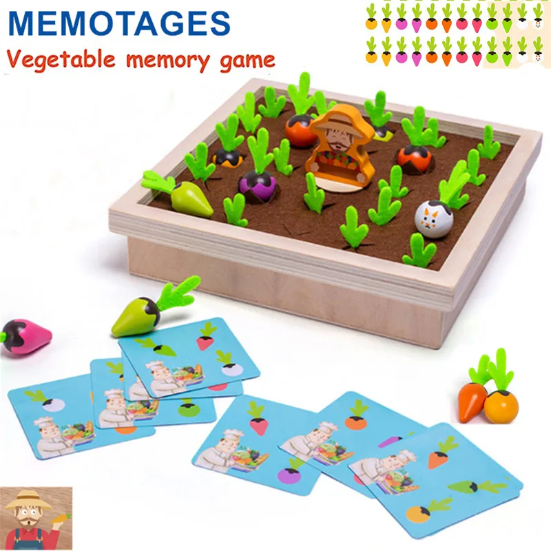 Wooden Fun Carrots Harvest Toy Memory Games Shape Color Sorting Matching Educational Wooden Toys for Toddlers Montessori Toy 3+
Wooden Fun Carrots Harvest Toy Memory Games Shape Color Sorting Matching Educational Wooden Toys for Toddlers Montessori Toy 3+