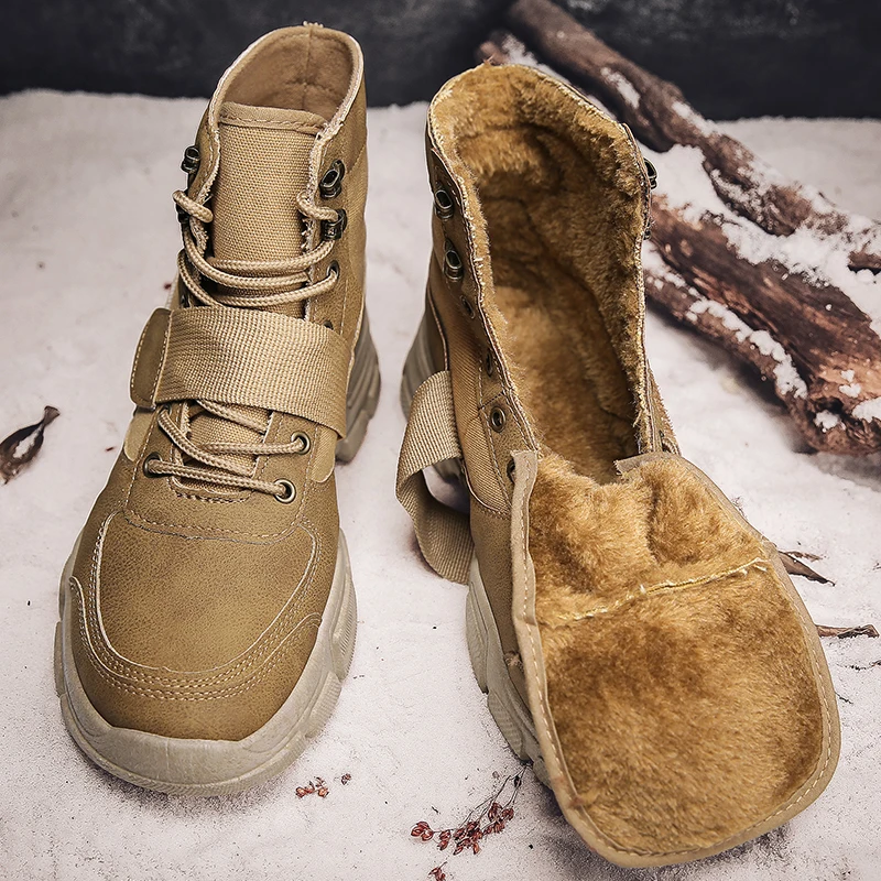 Winter Men's Male Motorcycle shoes Thick Plush Warm High Top Shoe Fashion Bottom Camel Beige casual shoes S10720-S10728 Morliron
Winter Men's Male Motorcycle shoes Thick Plush Warm High Top Shoe Fashion Bottom Camel Beige casual shoes S10720-S10728 Morliron