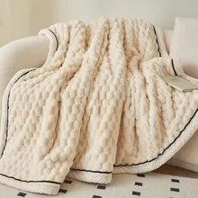 Warm Thick Blankets Plush Soft Throw Blanket for Beds Fluffy Comfortable Sofa Blanket Office Nap Comforter Warmth Quilt Washable