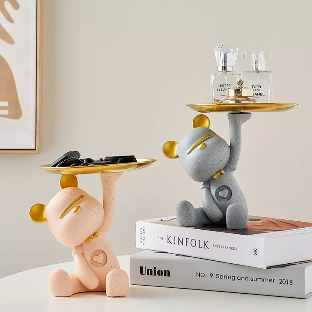 Bear Statue Storage Tray Home Decoration Animal figurines Resin Desktop Key Storage TV Cabinet Porch Decor Ornament Wedding Gift
Bear Statue Storage Tray Home Decoration Animal figurines Resin Desktop Key Storage TV Cabinet Porch Decor Ornament Wedding Gift