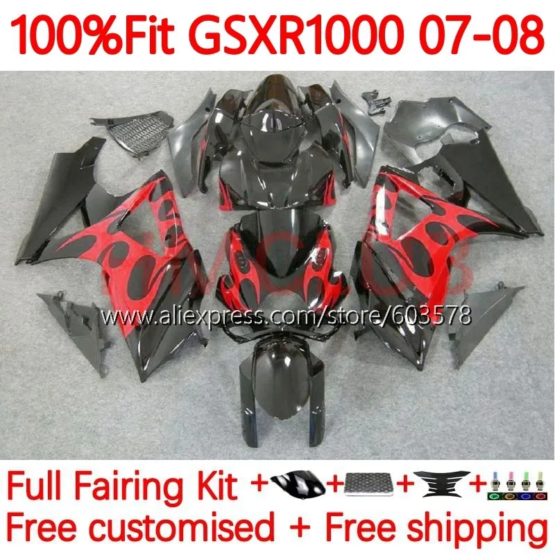 Injection For SUZUKI GSXR 1000CC 1000 CC GSX R1000 K7 GSX-R1000 GSXR1000 2007 2008 GSXR-1000 red flames 07 08 Fairing 101No.17
Injection For SUZUKI GSXR 1000CC 1000 CC GSX R1000 K7 GSX-R1000 GSXR1000 2007 2008 GSXR-1000 red flames 07 08 Fairing 101No.17