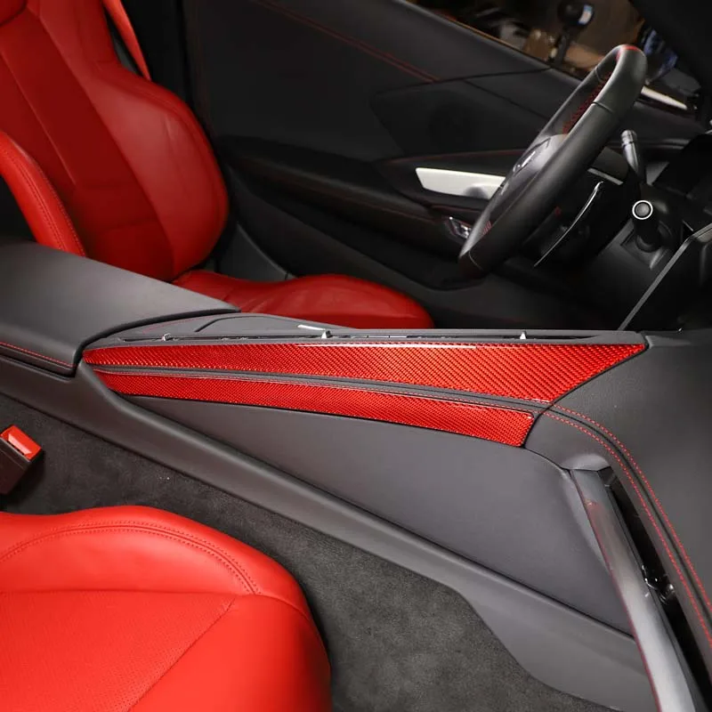 

Наклейки из мягкого углеродного волокна для центрального переключения передач и левой отделки для 2020-2023 Corvette C8, аксессуары для автомобильн...