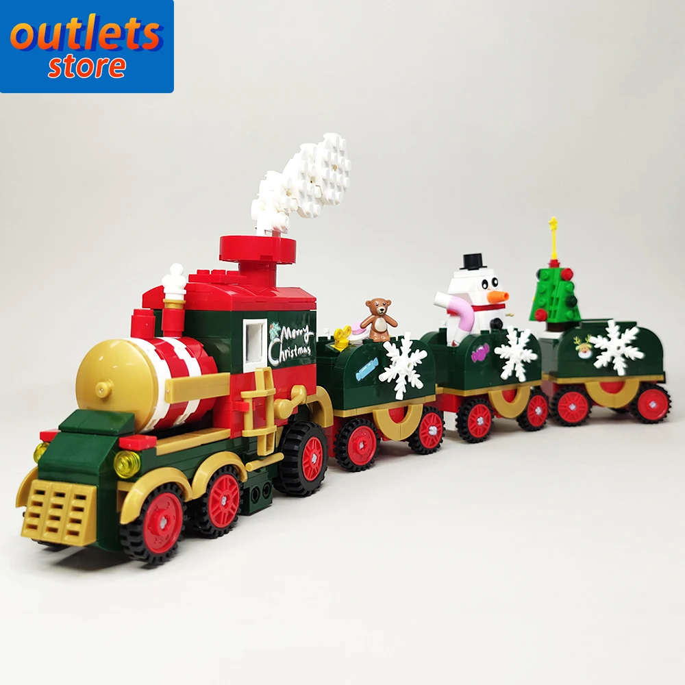 

Креативный эксперт, Рождественский поезд сандаклаус с подсветкой DK 712, идеи Moc, строительные блоки, кирпичи, рождественские подарки, модель, игрушки 621 шт.