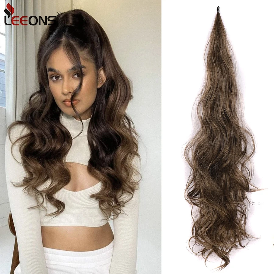 Leeons 32 Inch Flexible Wrap Around Ponytail Extension Long Ponytail Hair Extensions Heat Resistant Synthetic Fiber Pony Tails
Leeons 32 Inch Flexible Wrap Around Ponytail Extension Long Ponytail Hair Extensions Heat Resistant Synthetic Fiber Pony Tails