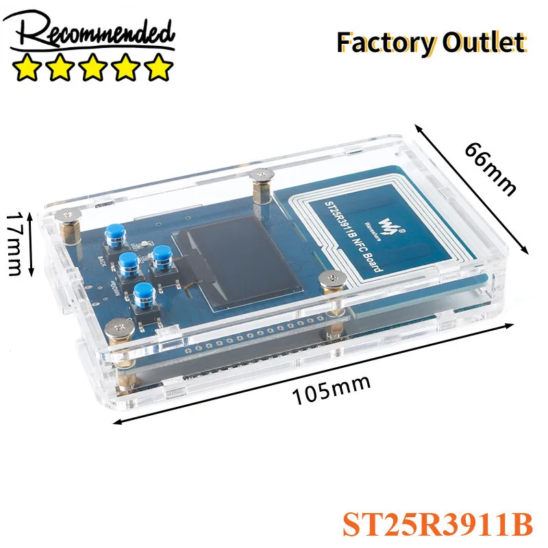 Комплект макетной платы ST25R3911B NFC с экраном OLED 1,3 дюйма STM32, поддержка нескольких протоколов ST25R3911, считыватель NFC 
Комплект макетной платы ST25R3911B NFC с экраном OLED 1,3 дюйма STM32, поддержка нескольких протоколов ST25R3911, считыватель NFC