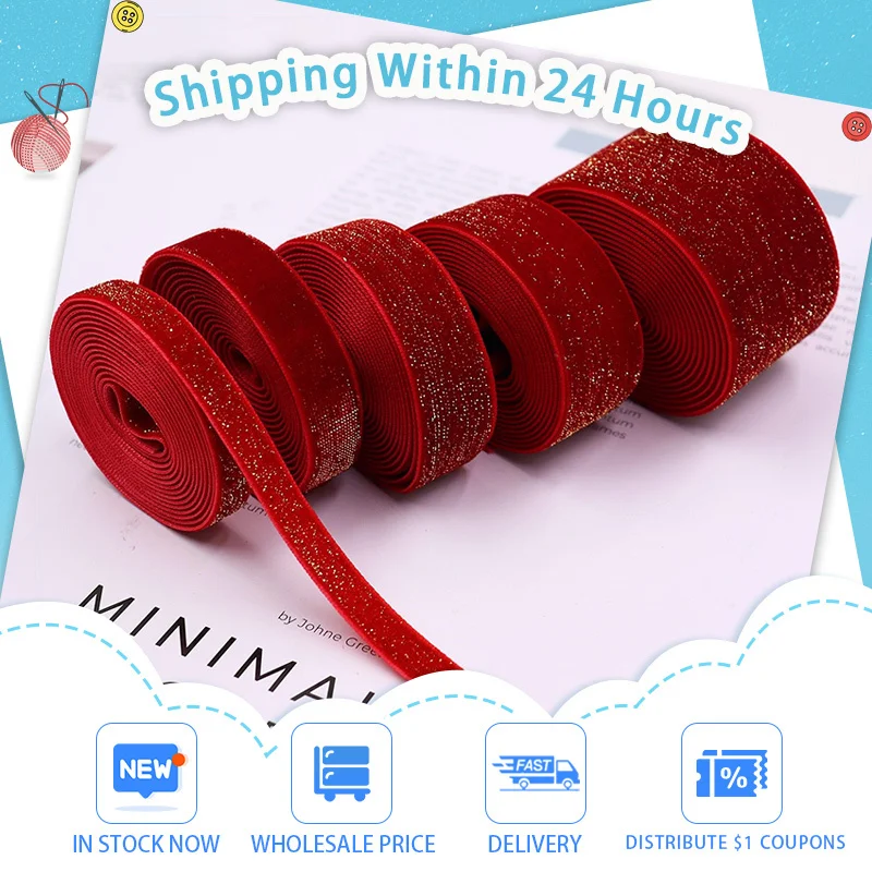 10 Yards Packaging Ribbon Festival Scene Decoration Christmas Velvet Ribbon New Year Red Festival Ribbon Gift Box Wholesale
10 Yards Packaging Ribbon Festival Scene Decoration Christmas Velvet Ribbon New Year Red Festival Ribbon Gift Box Wholesale