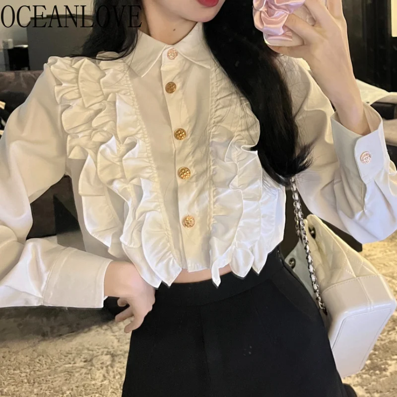 Rules All Seasons Women Blouses Vintage Solid Korean ashion Short Blusas Mujer Sweet Single Breasted Shirts Tops
Rules All Seasons Women Blouses Vintage Solid Korean ashion Short Blusas Mujer Sweet Single Breasted Shirts Tops