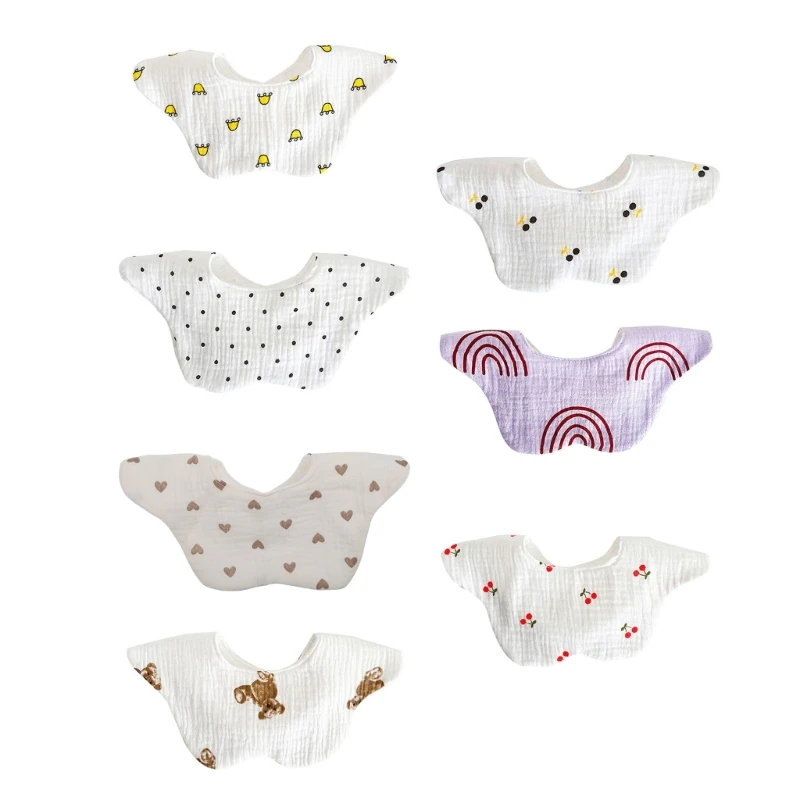 Слюнявчик с круглыми лепестками из дышащего хлопка 
Слюнявчик с круглыми лепестками из дышащего хлопка