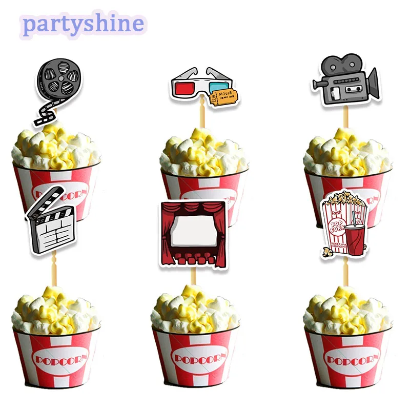 6 шт., украшения для торта в виде капкейков 
6 шт., украшения для торта в виде капкейков