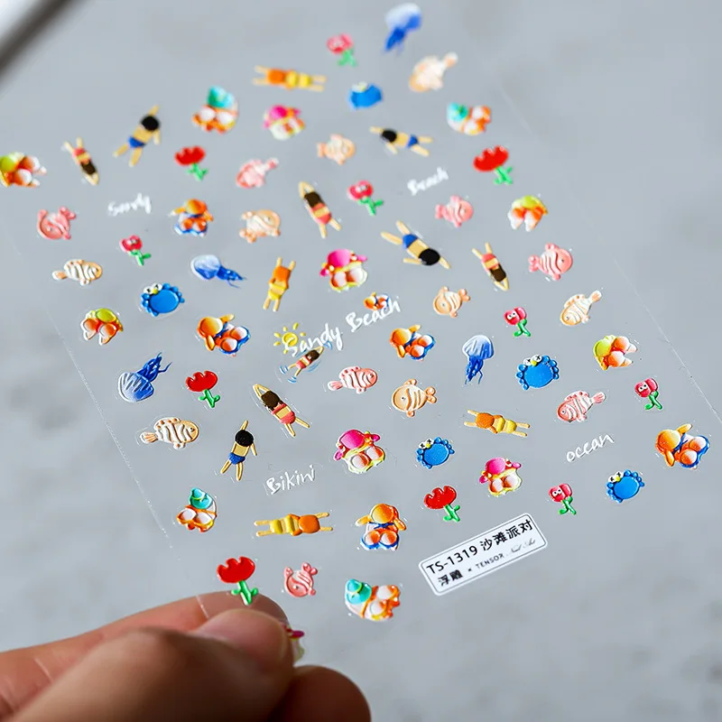 Summer Beach Party Pattern Nail Stickers Self-Adhesive Transfer Decals Slider 3D DIY Tips Nail Art Decorations Manicure
Summer Beach Party Pattern Nail Stickers Self-Adhesive Transfer Decals Slider 3D DIY Tips Nail Art Decorations Manicure