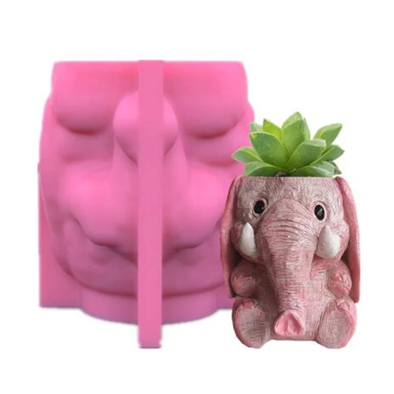 3D Цветочный горшок в виде слона, держатель для ручек, УФ кристалл, эпоксидная форма для цемента, пластырь, глина, смола, искусственная смола, ... 
3D Цветочный горшок в виде слона, держатель для ручек, УФ кристалл, эпоксидная форма для цемента, пластырь, глина, смола, искусственная смола, ...