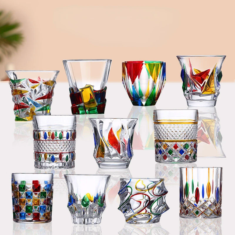 Hand-painted Design Glass Cup Can Reflect The Rainbow Glossy Painted Lead-free Crystal Glass Mug Luxury Handmade Whisky Cup
Hand-painted Design Glass Cup Can Reflect The Rainbow Glossy Painted Lead-free Crystal Glass Mug Luxury Handmade Whisky Cup