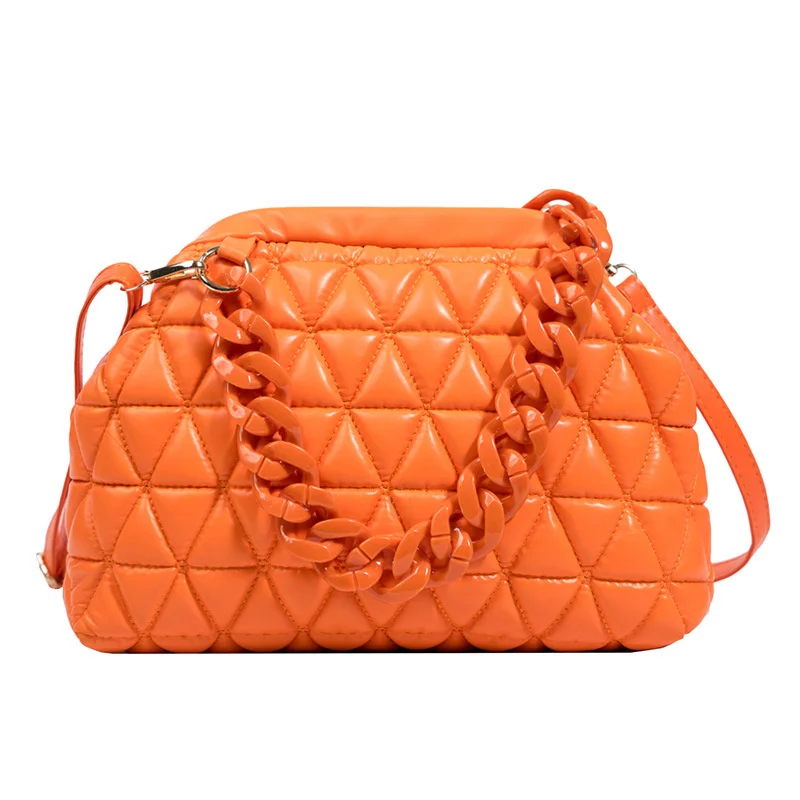 New Fashion Cool Small Bag Women's Holiday Party Chain Portable One Shoulder Messenger Bag Lingge Shell Bag
New Fashion Cool Small Bag Women's Holiday Party Chain Portable One Shoulder Messenger Bag Lingge Shell Bag
