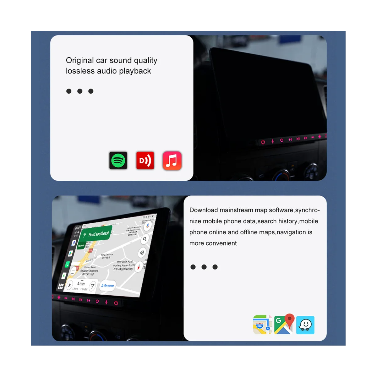 Carplay Ai Box Android 11.0 3+32G Multimedia Player 4GLTE WIFI Audio GPS Navigation for Car
Carplay Ai Box Android 11.0 3+32G Multimedia Player 4GLTE WIFI Audio GPS Navigation for Car