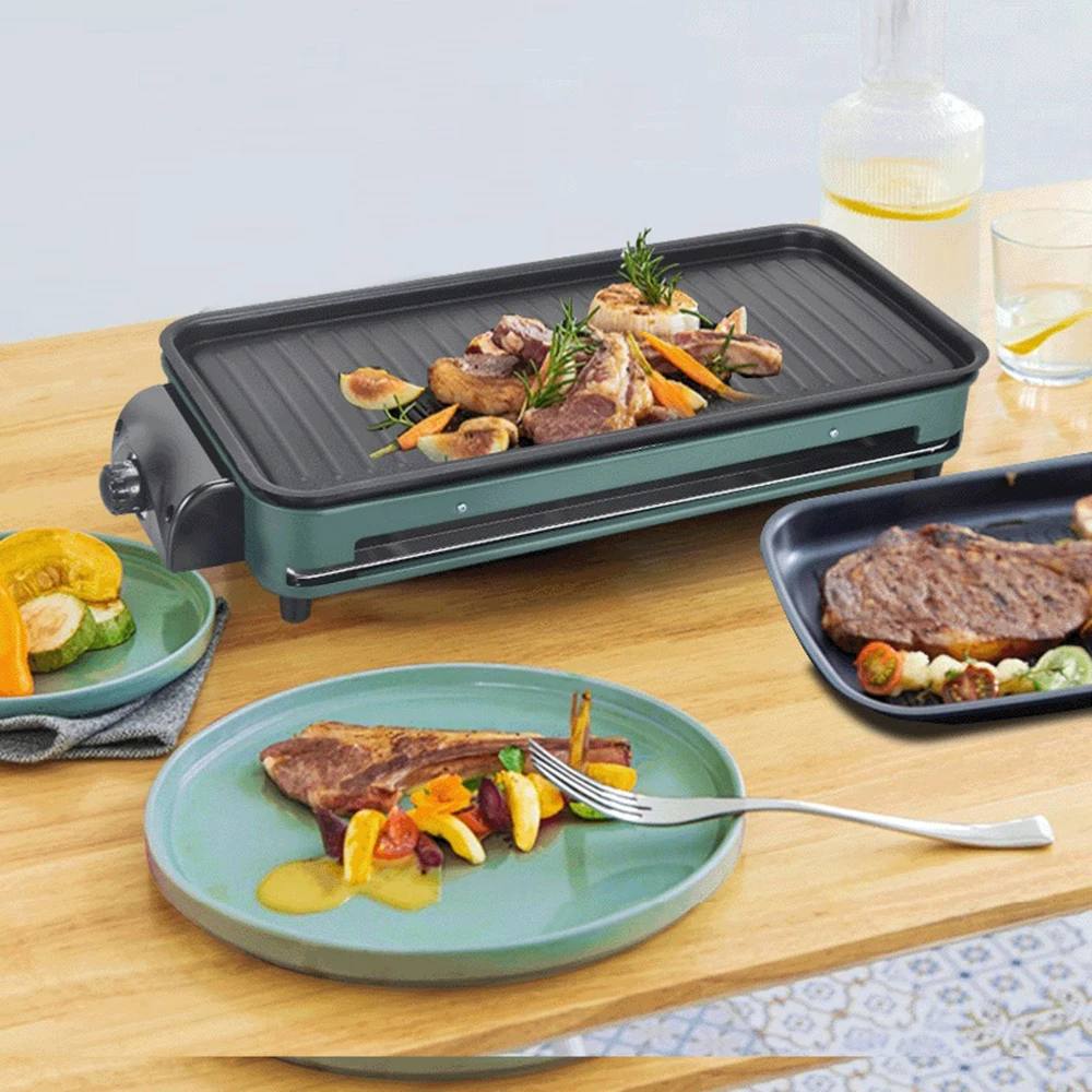 Multifunctional Electric Grill Barbecue Machine Household Double Layers Thickened Baking Tray Non Stick Smokeless 1350W
Multifunctional Electric Grill Barbecue Machine Household Double Layers Thickened Baking Tray Non Stick Smokeless 1350W