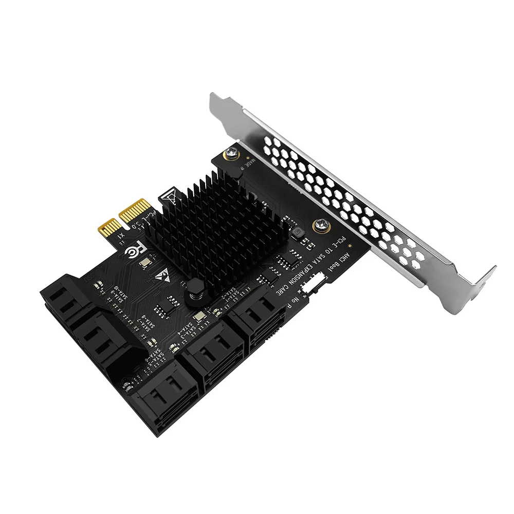10 Port SATA 3.0 to PCIe X1 Expansion Card PCI Express SATA Adapter SATA3 6G Converter with Heatsink for Windows
10 Port SATA 3.0 to PCIe X1 Expansion Card PCI Express SATA Adapter SATA3 6G Converter with Heatsink for Windows
